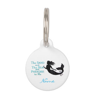 Sand and Sea Beach Mermaid Thunder_Cove Pet Tag