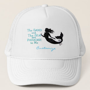 Sand and Sea Beach Mermaid Thunder_Cove Trucker Hat