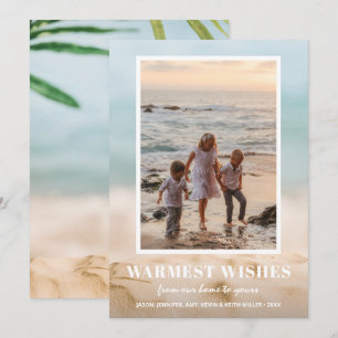 Sand and Sea Beach Photo Christmas Holiday Card