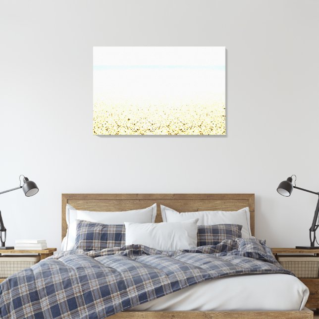 Sand and Sea Calm Coastal Canvas Print (Insitu(Bedroom))