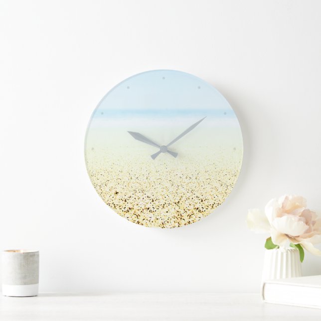 Sand and Sea Calm Coastal Large Clock (Home)