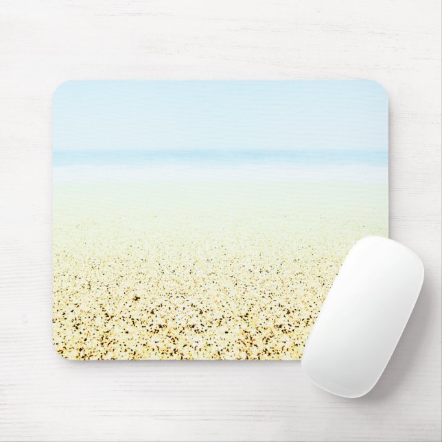 Sand and Sea Calm Coastal Mouse Pad (With Mouse)