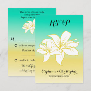 Sand and Sea Destination Colour Ombre RSVP Invitation