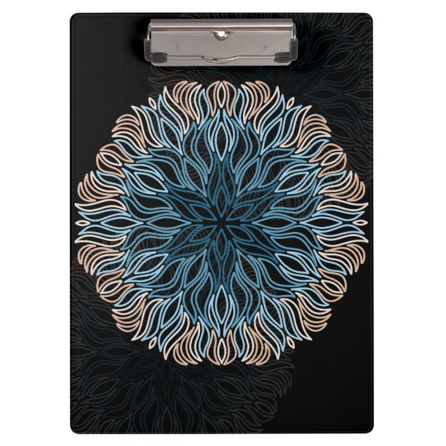 Sand and Sea Mandala  Clipboard (Front)