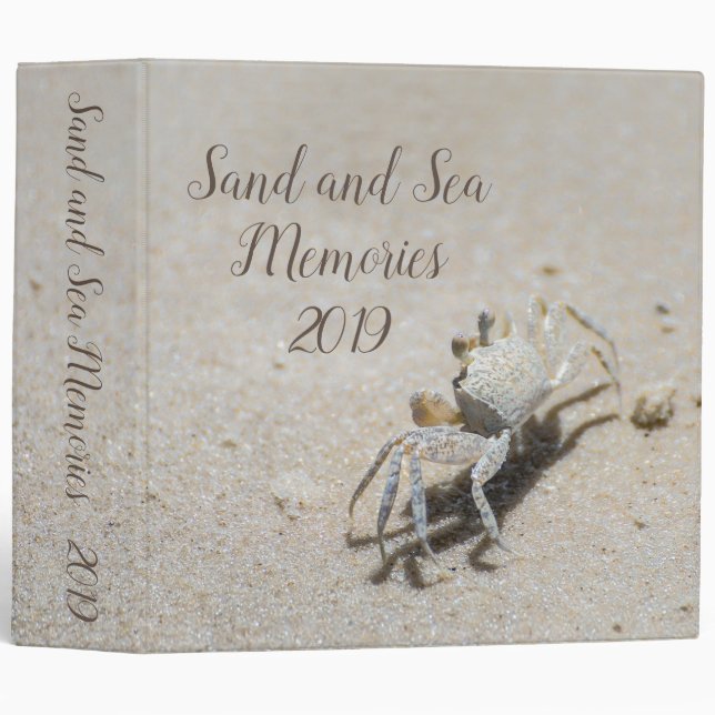 Sand and Sea Memories Vacation Album Binder (Front/Spine)