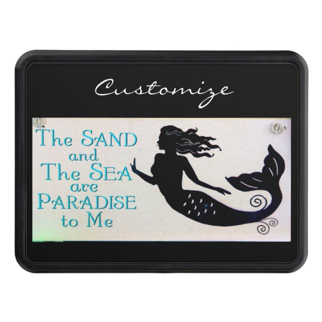 Sand and sea mermaid Thunder_Cove Trailer Hitch Cover (Front)