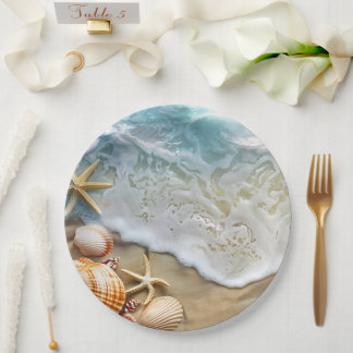 Sand and Sea Paper Plate