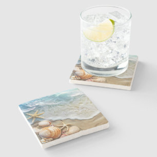 Sand and Sea Stone Coaster