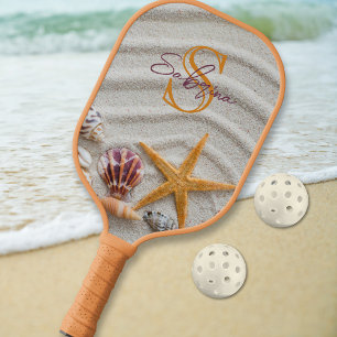 Sand and Shells Monogram Pickleball Paddle