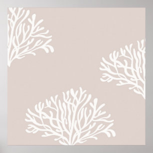 Sand and White Coral Poster