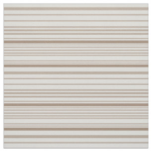 Sand and White Linen Stripes Fabric