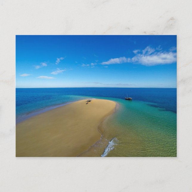 Sand Bar And Dhow | Ibo Island, Mozambique Postcard (Front)