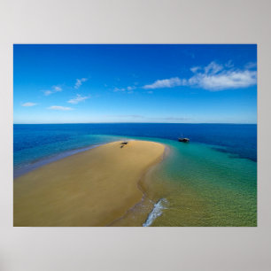Sand Bar And Dhow Ibo Island, Mozambique Poster