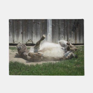 Sand Bathing Donkey Doormat