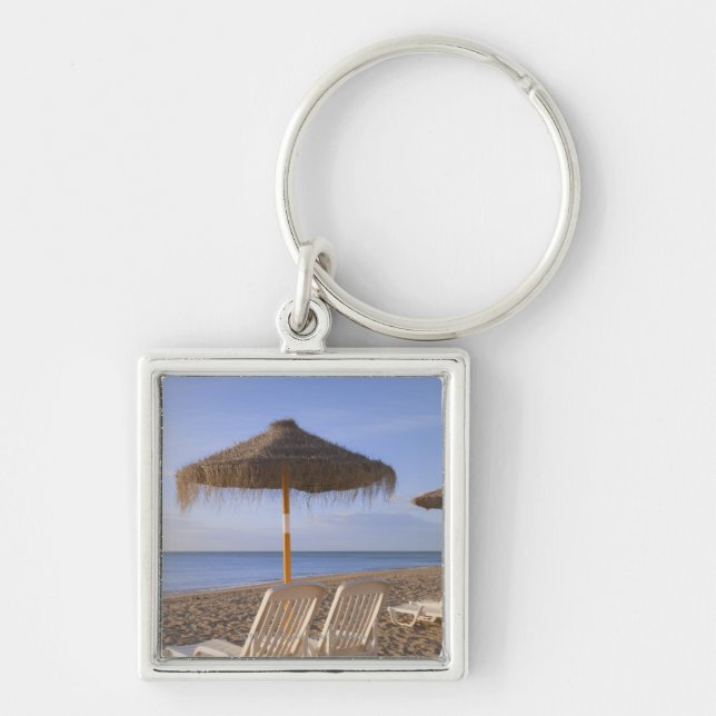 Sand Beach Chairs with Umbrella Keychain (Front)