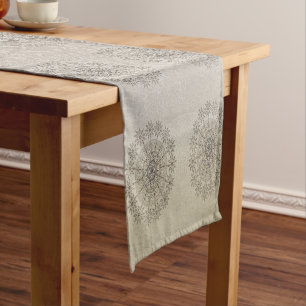 Sand-beach floral textile patterned art long table runner