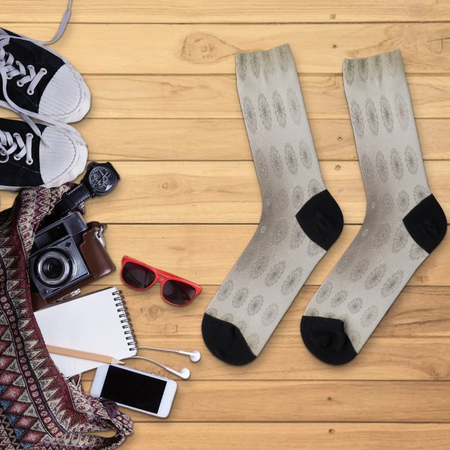 Sand-beach floral textile patterned art socks (Creator Uploaded)