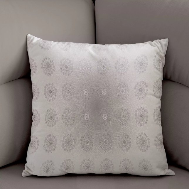 Sand-beach floral textile patterned art throw pillow (Creator Uploaded)