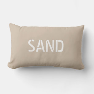 Sand Beach Life Beige Lumbar Pillow