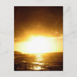 Sand Beach Sunset Postcard