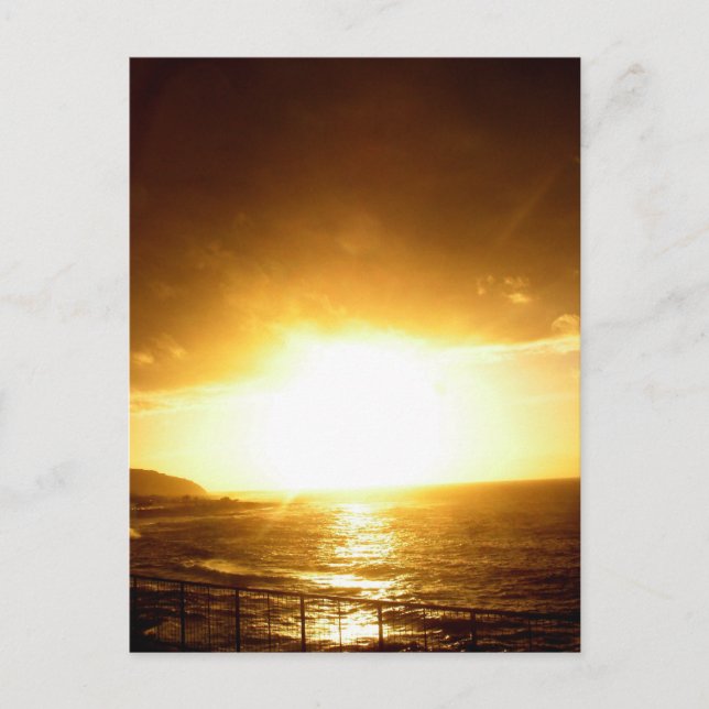 Sand Beach Sunset Postcard (Front)