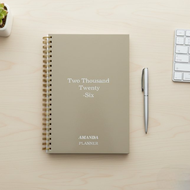 Sand Beige Planner with Spelled-out Year (Creator Uploaded)