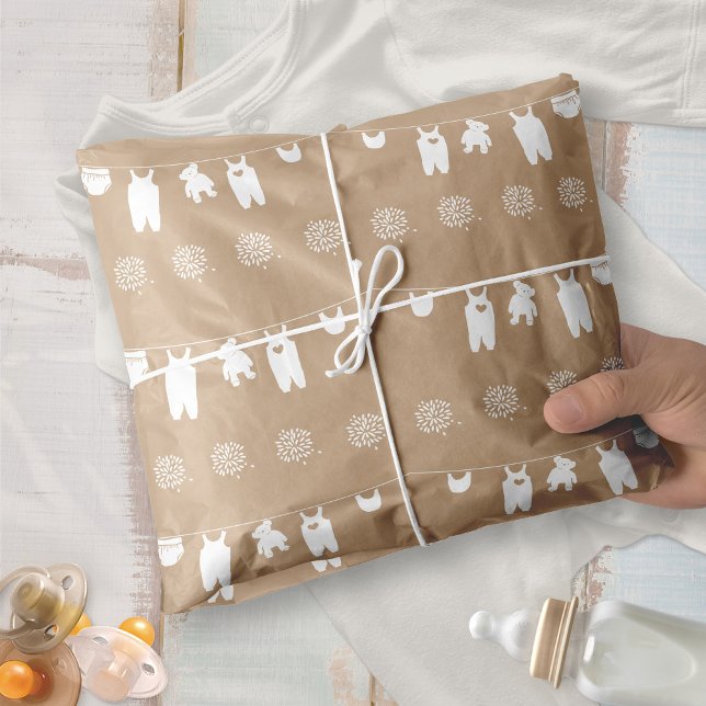 Sand Boho Minimalist Baby Shower Tissue Paper (Minimalist Sand Gender Neutral Boho Baby Shower Tissue Paper ©Susanne Sachers - Sunny Mind 🌞)