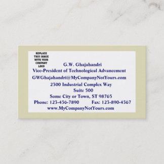 Sand Border Mission Statement Business Card