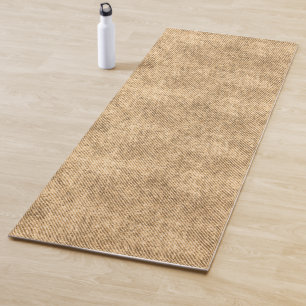 Sand Brown Denim Pattern Yoga Mat