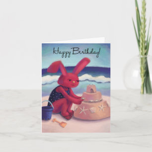 Sand Cake Happy Birthday Card