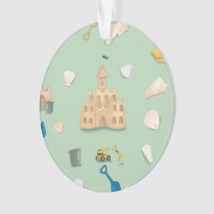 Sand Castle Architect Beach House Personalizable  Ornament