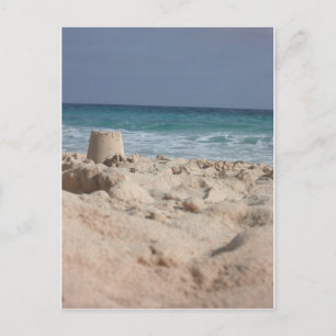 sand castle postcard