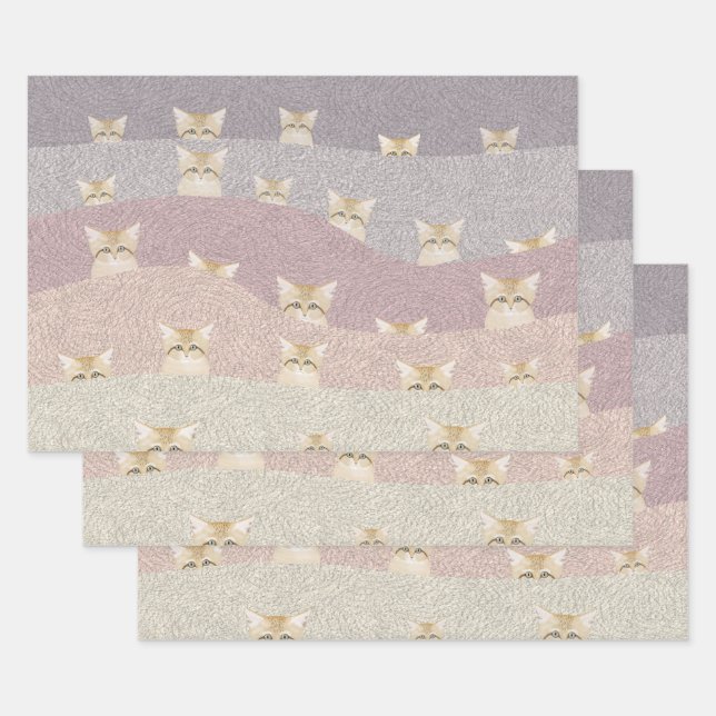 Sand Cats Wrapping Paper Sheets (Set)