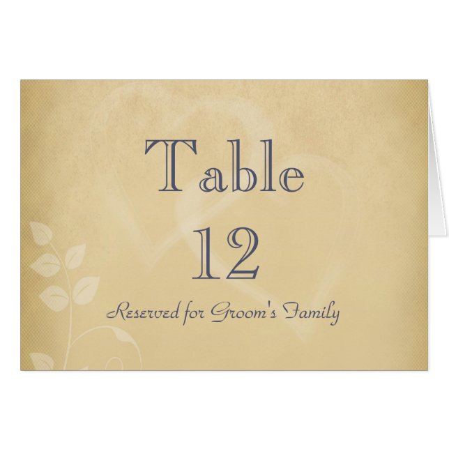 Sand Colour Vintage Hearts (Front Horizontal)