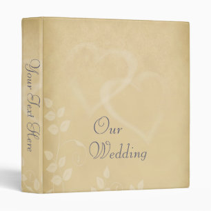 Sand Colour Vintage Hearts Photo Album Binder