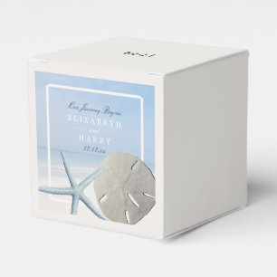 Sand Dollar and Starfish Beach Wedding Favor Box