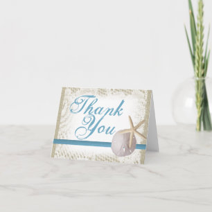 Sand Dollar and Starfish Thank You Card