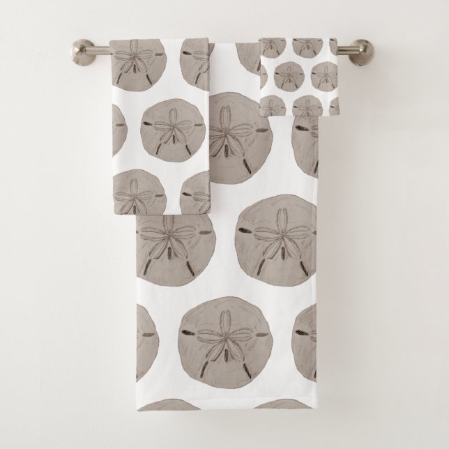Sand Dollar Beach Bath Towel Set (Insitu)