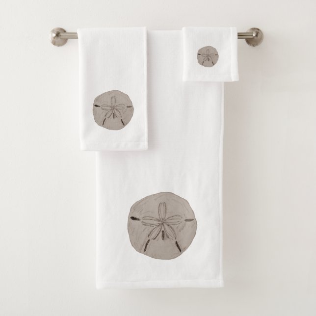 Sand Dollar Beach Bath Towel Set (Insitu)