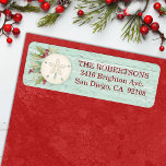 Sand Dollar Beach Coastal Christmas<br><div class="desc">Christmas sand dollar return address labels to coordinate with the beach Christmas cards. Personalize it for your beach themed Christmas! Designed by Blackberry Boulevard.</div>