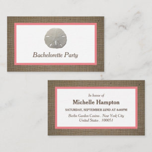 Sand Dollar & Burlap Bachelorette Party Ticket