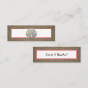 Sand Dollar & Burlap Bookmark Card
