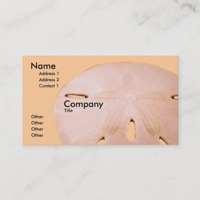 Sand Dollar Business Card (Front)
