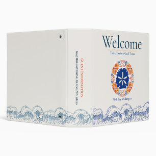 Sand Dollar Coastal Beach House Welcome Binder