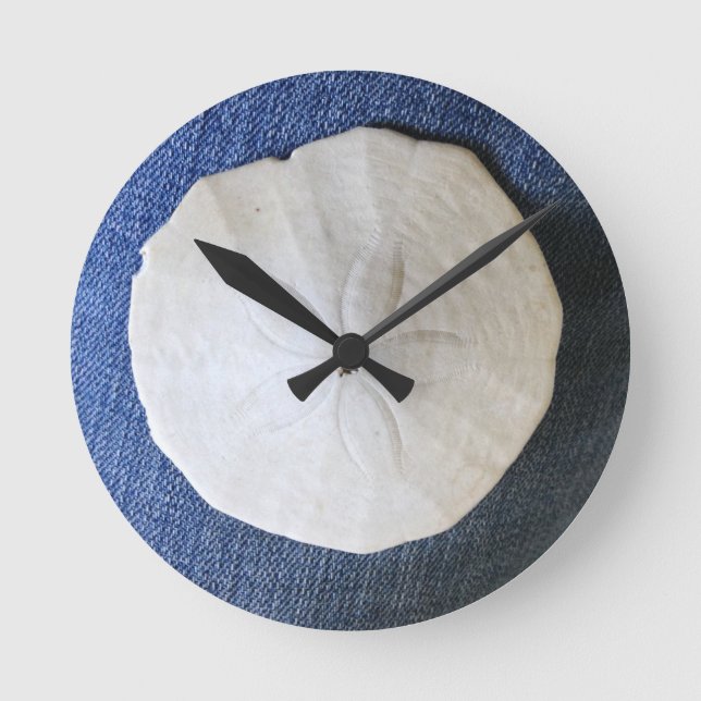 Sand Dollar Delight Round Clock (Front)