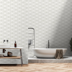 Sand Dollar Greek Key Stripe Tone on Tone  Coastal Wallpaper
