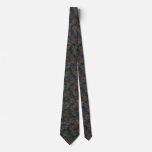 Sand Dollar Lines Red Yellow Blue Tie