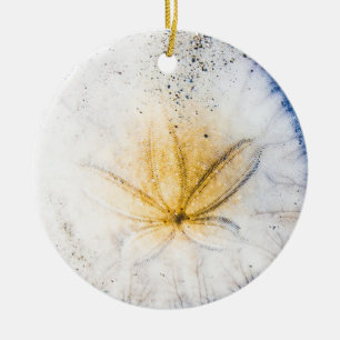 Sand Dollar Love Ceramic Ornament