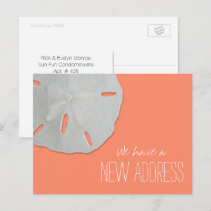 Sand Dollar New Address Announcement Postcard