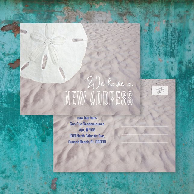 Sand Dollar New Address Announcement Postcard (Creator Uploaded)